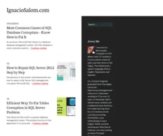 Ignaciosalom.com(Posts about SQL Server and other technology subjects) Screenshot