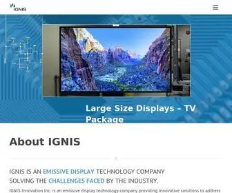 Ignisinnovation.com(IGNIS Innovation Inc) Screenshot