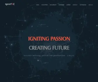 Ignistec.com(Blockchain Technology) Screenshot