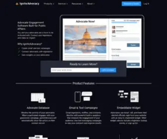 Igniteadvocacy.com(Advocate Engagement Software) Screenshot
