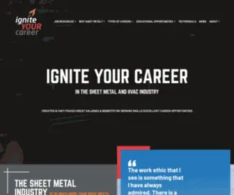 Igniteyourcareer.com(Sheet Metal Worker Career Opportunities) Screenshot