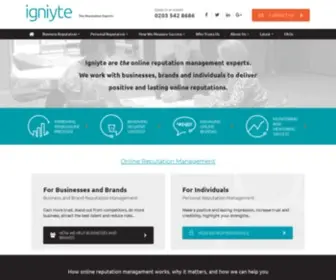 Igniyte.co.uk(Online Reputation Management) Screenshot