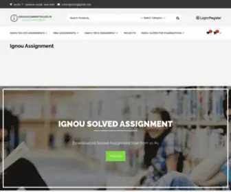 Ignouassignmentsolved.in(Ignou Assignment) Screenshot