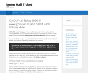 Ignouhallticket.in(IGNOU Hall Ticket December 2022 @) Screenshot