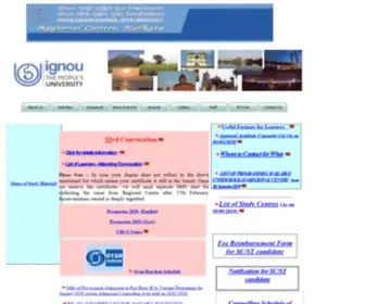 Ignoukolkatarc.com(Official Website of IGNOU Regional Centre Kolkata) Screenshot