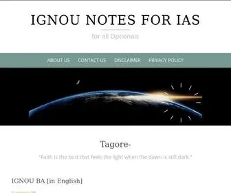 Ignounotesforias.in(IGNOU Notes For IAS) Screenshot