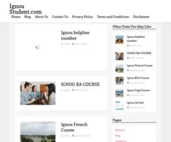Ignoustudent.com(Indira Gandhi National Open University IGNOU) Screenshot