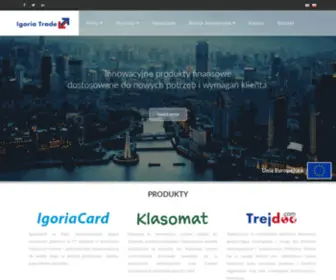 Igoriatrade.pl(Internetowa platforma usług finansowych) Screenshot