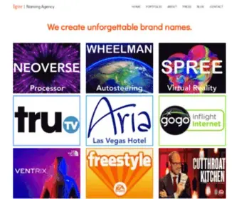 Igorinternational.com(Naming Agency) Screenshot