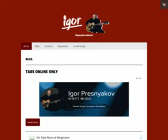 Igorpresnyakov.com(Igor Presnyakov Official Website) Screenshot