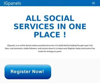 Igpanels.com(Home) Screenshot