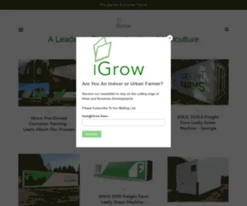 Igrow.net(Container Farms For Sale) Screenshot