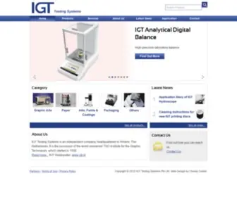 IGT.com.sg(IGT Testing Systems) Screenshot