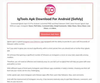 Igtoolsapk.com(FREE Instagram Followers (Official Site)) Screenshot