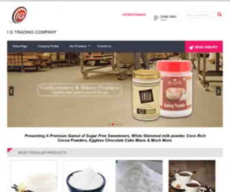 Igtradingcompany.com(White Skimmed milk powder Manufacturer) Screenshot