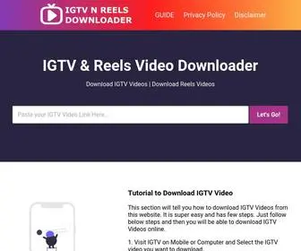 Igtvnreelsdownloader.com(IGTV and Reels Video Downloader) Screenshot