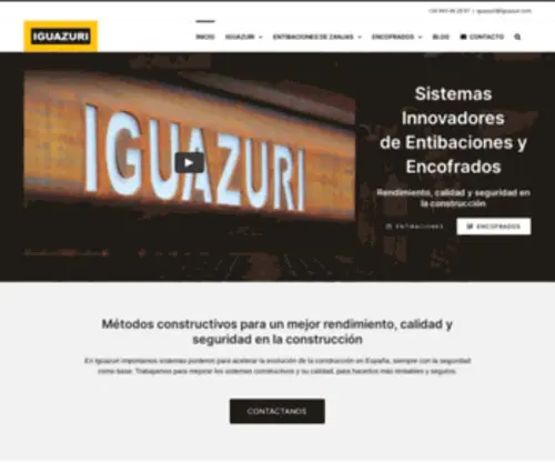 Iguazuri.com(Alquiler y Venta de Soluciones para Entibaciones de Zanjas y Encofrados) Screenshot