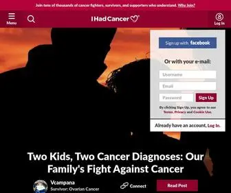 Ihadcancer.com(Cancer Support Community for Peer to Peer Help) Screenshot