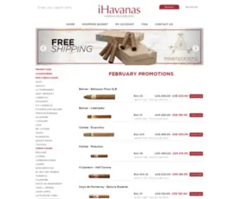 Ihavanas.com(Buying Havana Cuban Cigars for Sale) Screenshot