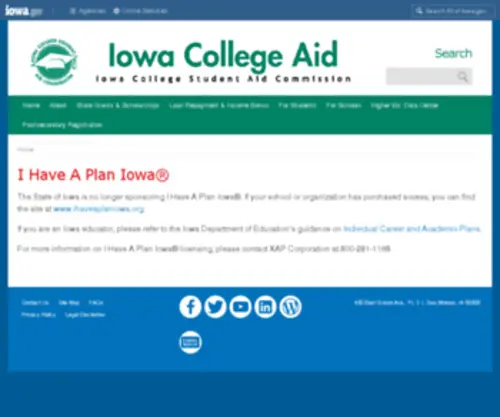 Ihaveaplaniowa.gov(I Have A Plan Iowa ™) Screenshot