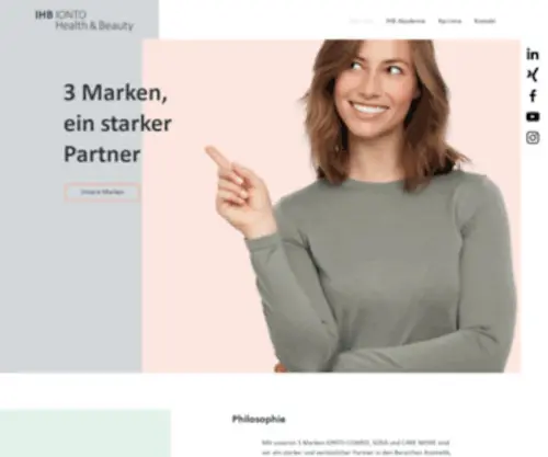 IHB-Gruppe.de(IONTO Health & Beauty GmbH) Screenshot