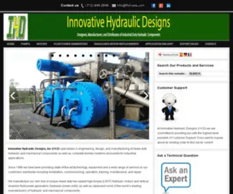 IHD-Usa.com(Innovative Hydraulic Designs) Screenshot