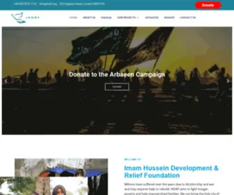 IHDRF.org(Imam Hussein Development & Relief Foundation) Screenshot