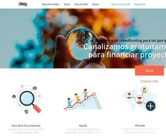 Ihelp.org.es(Crowdfunding Solidario) Screenshot