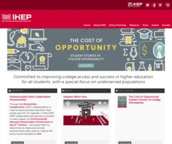 Ihep.com(Institute for Higher Education Policy) Screenshot