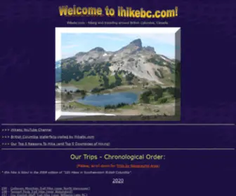 Ihikebc.com(Hiking and travelling around British Columbia Canada) Screenshot