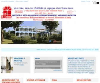 IhmGoa.gov.in(Institute of Hotel Management Catering Technology & Applied Nutrition) Screenshot