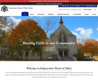 Ihmindy.org(Immaculate Heart of Mary Parish) Screenshot