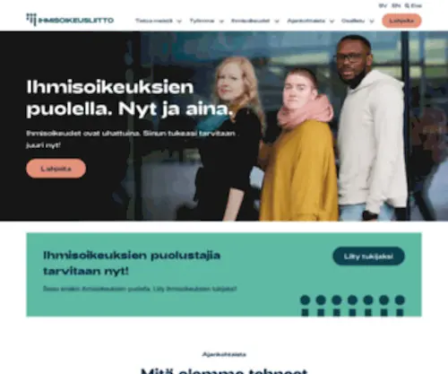 Ihmisoikeusliitto.fi(Ihmisoikeudet kuuluvat kaikille) Screenshot