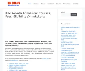Ihmkolkata.org(IHM Kolkata Admission) Screenshot