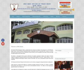 Ihmshimla.org(IHM Shimla) Screenshot