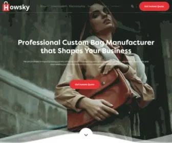 Ihowsky.com(Custom Bag Manufacturer) Screenshot
