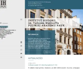 Ihpan.edu.pl(Instytut Historii PAN) Screenshot