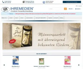 Ihremedien.de(Ihre Versandbuchhandlung für christliche Medien) Screenshot