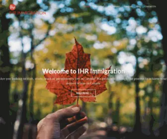 Ihrimmigration.ca(International Human Resources IHR Immigration) Screenshot