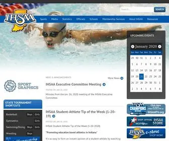 Ihsaa.org(Indiana High School Athletic Association) Screenshot