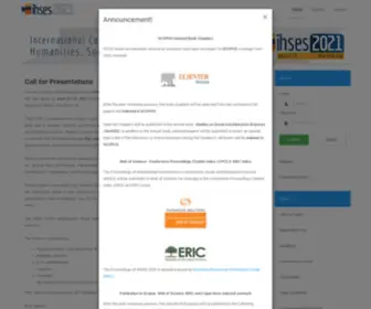 Ihses.net(International Conference on Humanities) Screenshot