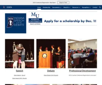 Ihsfa.org(IN Schools Speech & Debate Assoc) Screenshot