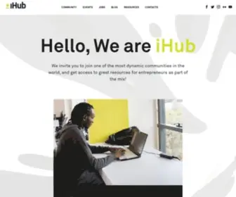 Ihub.co.ke(Nairobi's Innovation Hub for the technology community) Screenshot