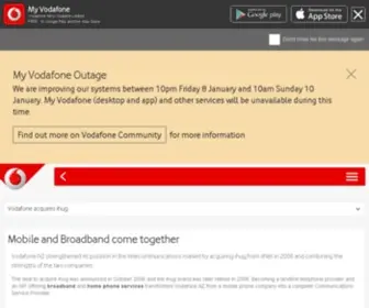 Ihug.co.nz(Vodafone NZ acquires ihug ISP) Screenshot