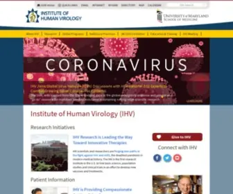 IHV.org(Institute of Human Virology (IHV)) Screenshot