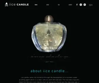 IIcecandle.com(Iice candles were created through the development of a cosmetic waterproofing agent which) Screenshot