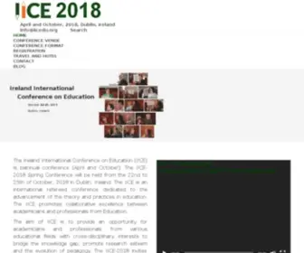 IIcedu.org(The Ireland International Conference on Education (IICE) is biannual conference (April and October)) Screenshot
