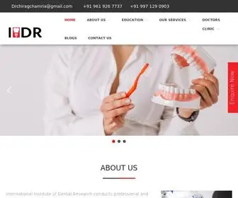 IIDR.in(The International Institute of Dental Research) Screenshot