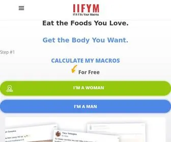 IIfym.com(If It Fits Your Macros) Screenshot