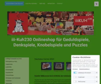III-Kuh230.de(Geduldspiele, Denkspiele, Knobelspiele und Puzzles) Screenshot